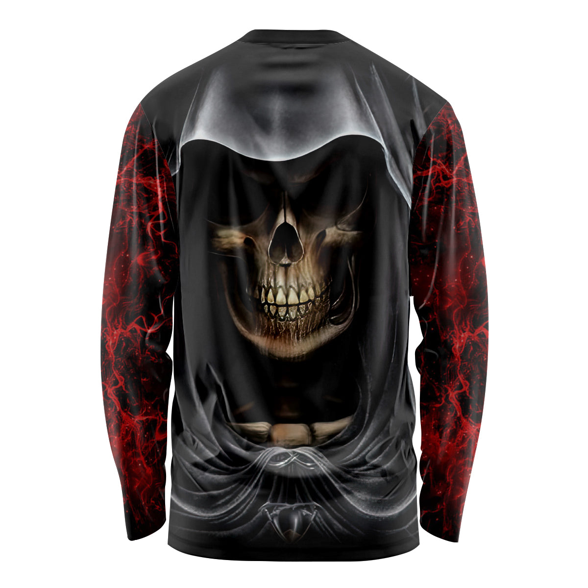 Skull Long Sleeve Shirt Double Skull And Death Angel - Wonder Print Shop