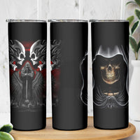 Skull Skinny Tumbler Double Skull And Death Angel - Wonder Print Shop