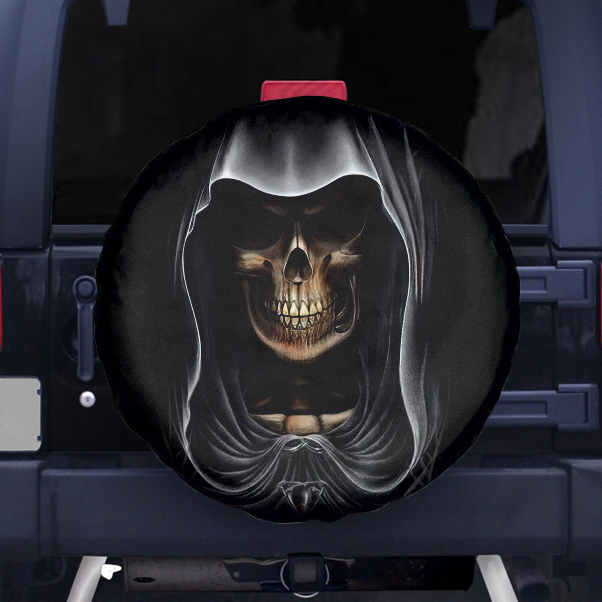 Skull Spare Tire Cover Double Skull And Death Angel - Wonder Print Shop