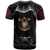 Skull T Shirt Double Skull And Death Angel - Wonder Print Shop