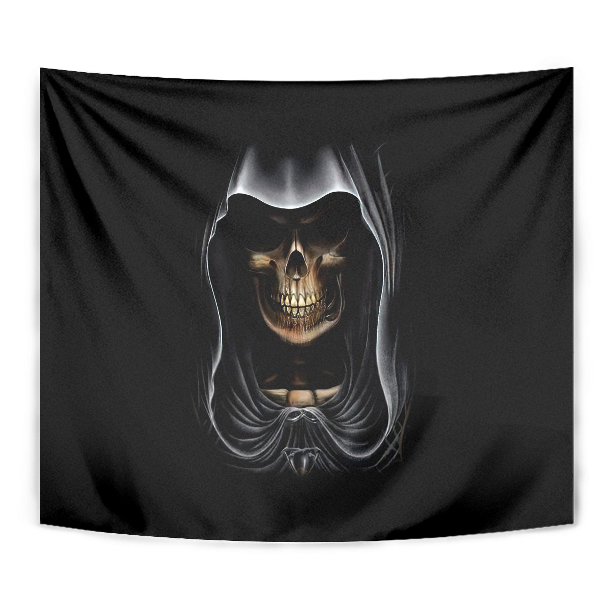 Skull Tapestry Double Skull And Death Angel - Wonder Print Shop