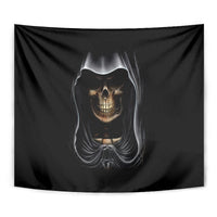 Skull Tapestry Double Skull And Death Angel - Wonder Print Shop