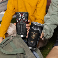 Skull Tumbler Cup Double Skull And Death Angel - Wonder Print Shop