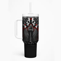 Skull Tumbler With Handle Double Skull And Death Angel - Wonder Print Shop