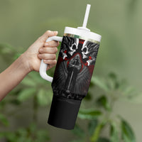 Skull Tumbler With Handle Double Skull And Death Angel - Wonder Print Shop