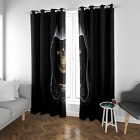 Skull Window Curtain Double Skull And Death Angel - Wonder Print Shop