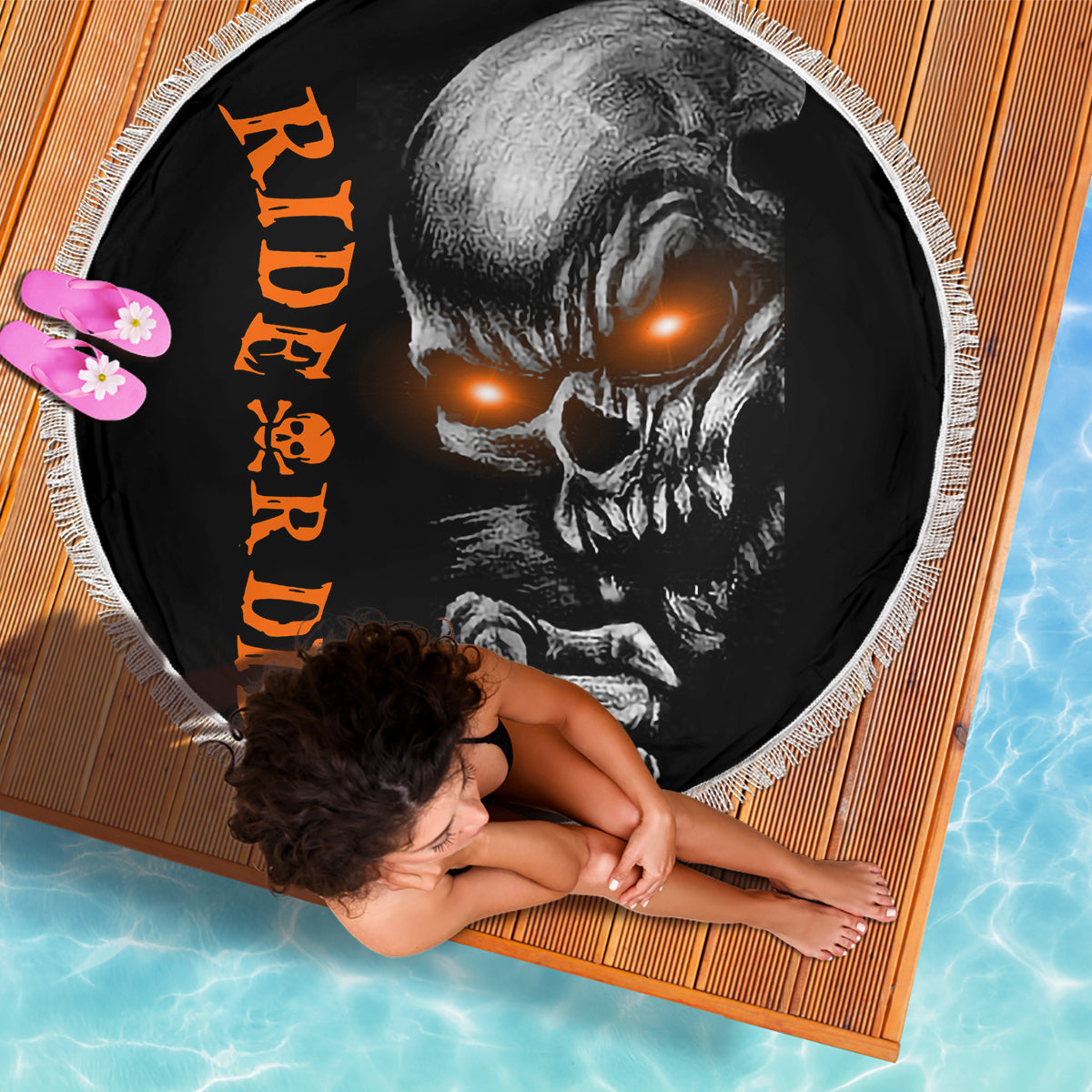 Skull Beach Blanket Ride Or Die - Wonder Print Shop
