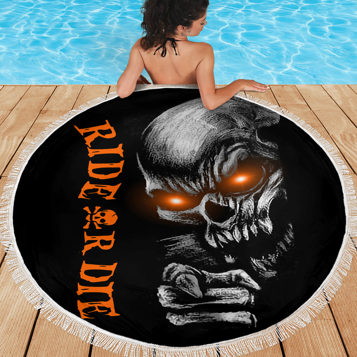 Skull Beach Blanket Ride Or Die - Wonder Print Shop