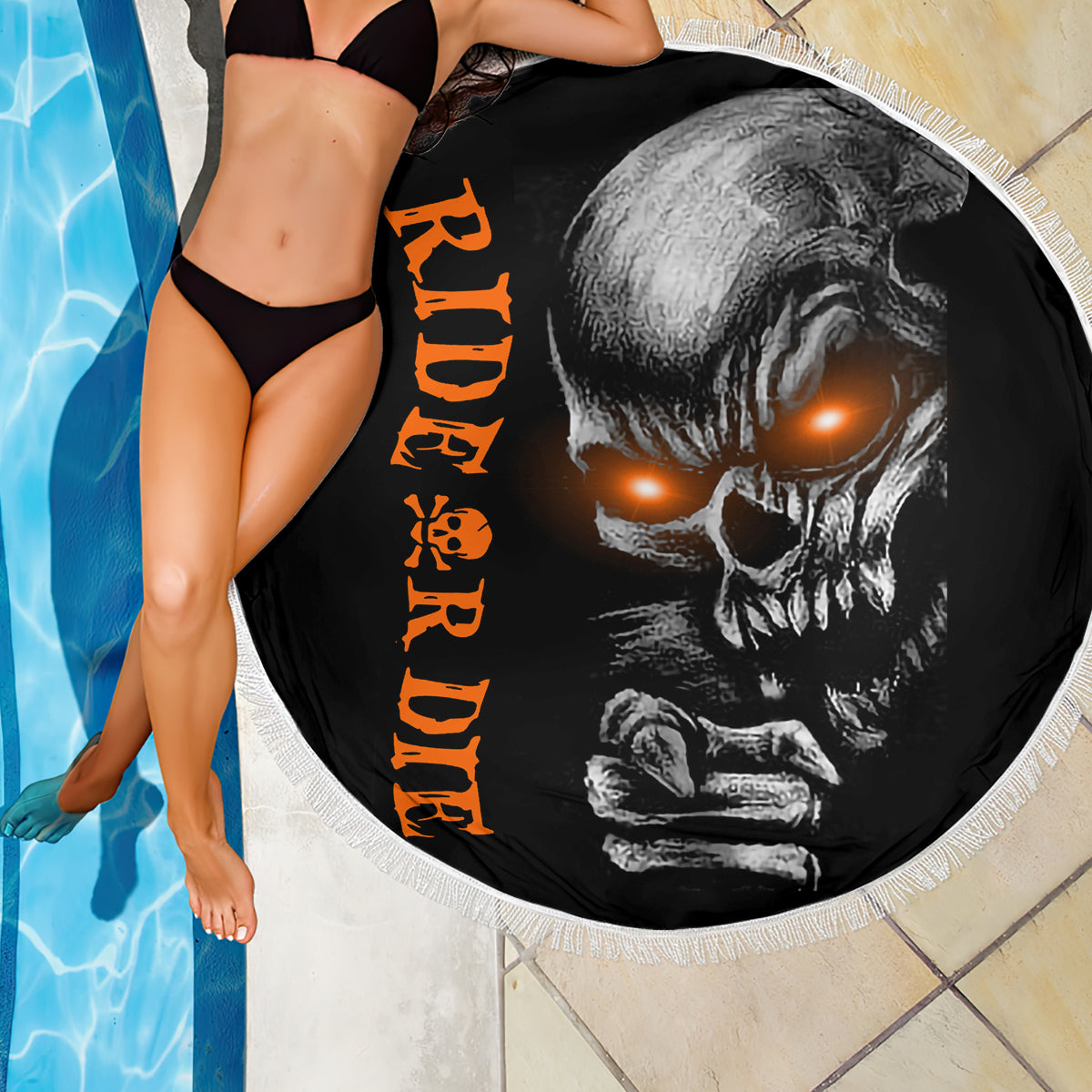 Skull Beach Blanket Ride Or Die - Wonder Print Shop