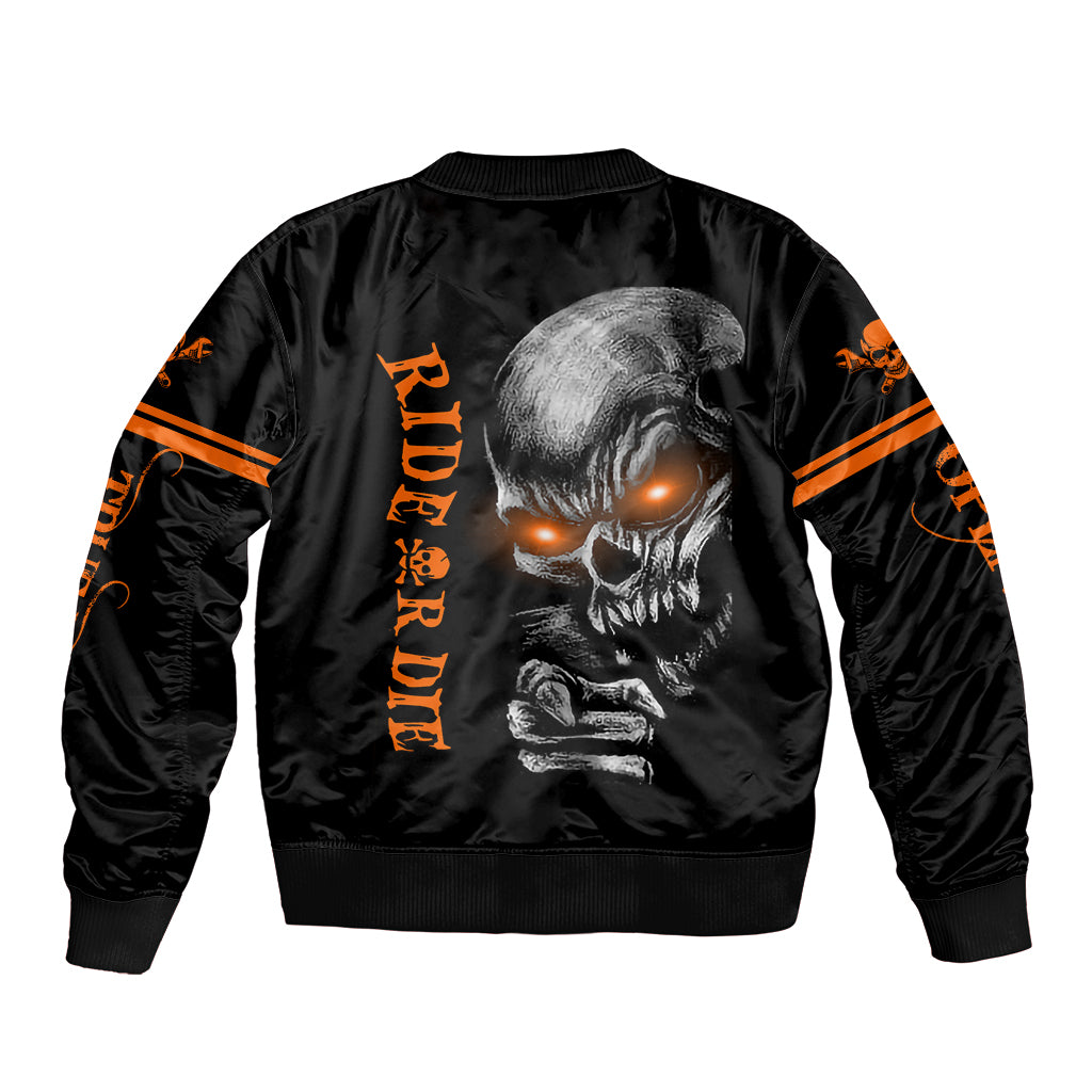 Skull Bomber Jacket Ride Or Die - Wonder Print Shop