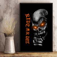 Skull Canvas Wall Art Ride Or Die - Wonder Print Shop