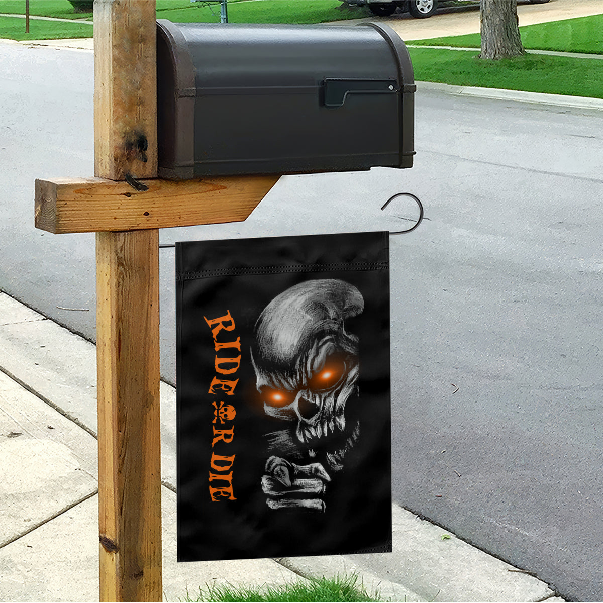 Skull Garden Flag Ride Or Die - Wonder Print Shop