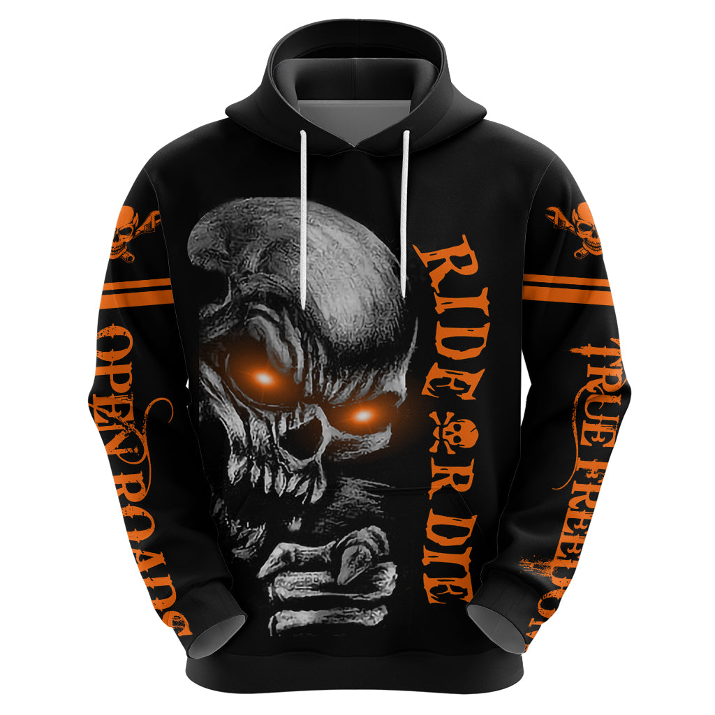 Skull Hoodie Ride Or Die - Wonder Print Shop