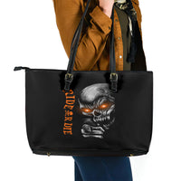 Skull Leather Tote Bag Ride Or Die - Wonder Print Shop