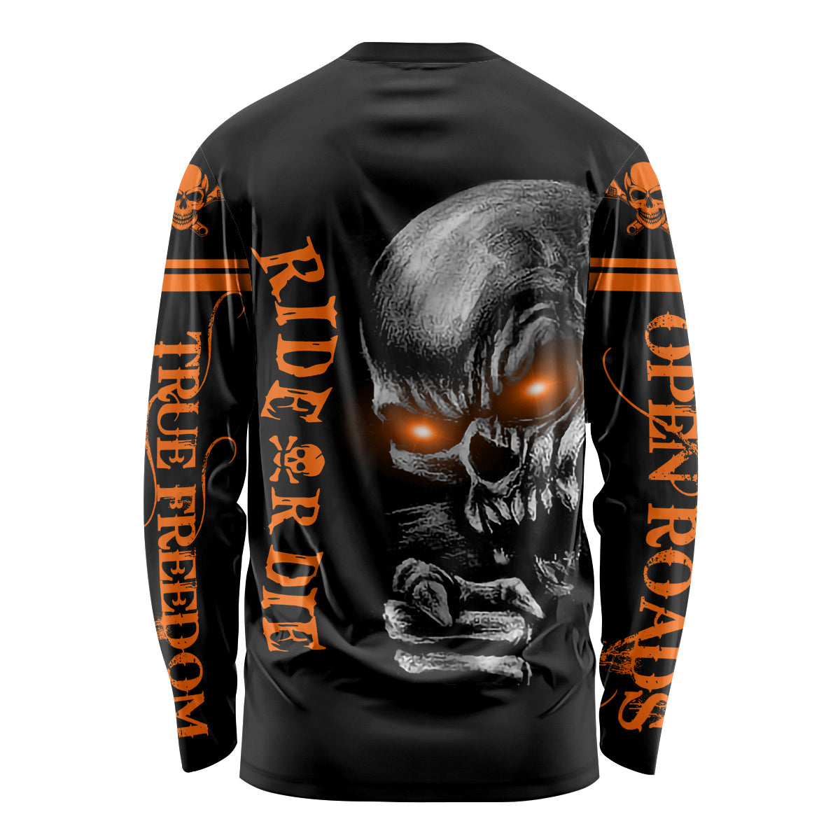 Skull Long Sleeve Shirt Ride Or Die - Wonder Print Shop