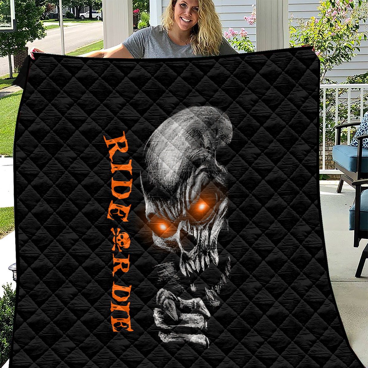 Skull Quilt Ride Or Die - Wonder Print Shop