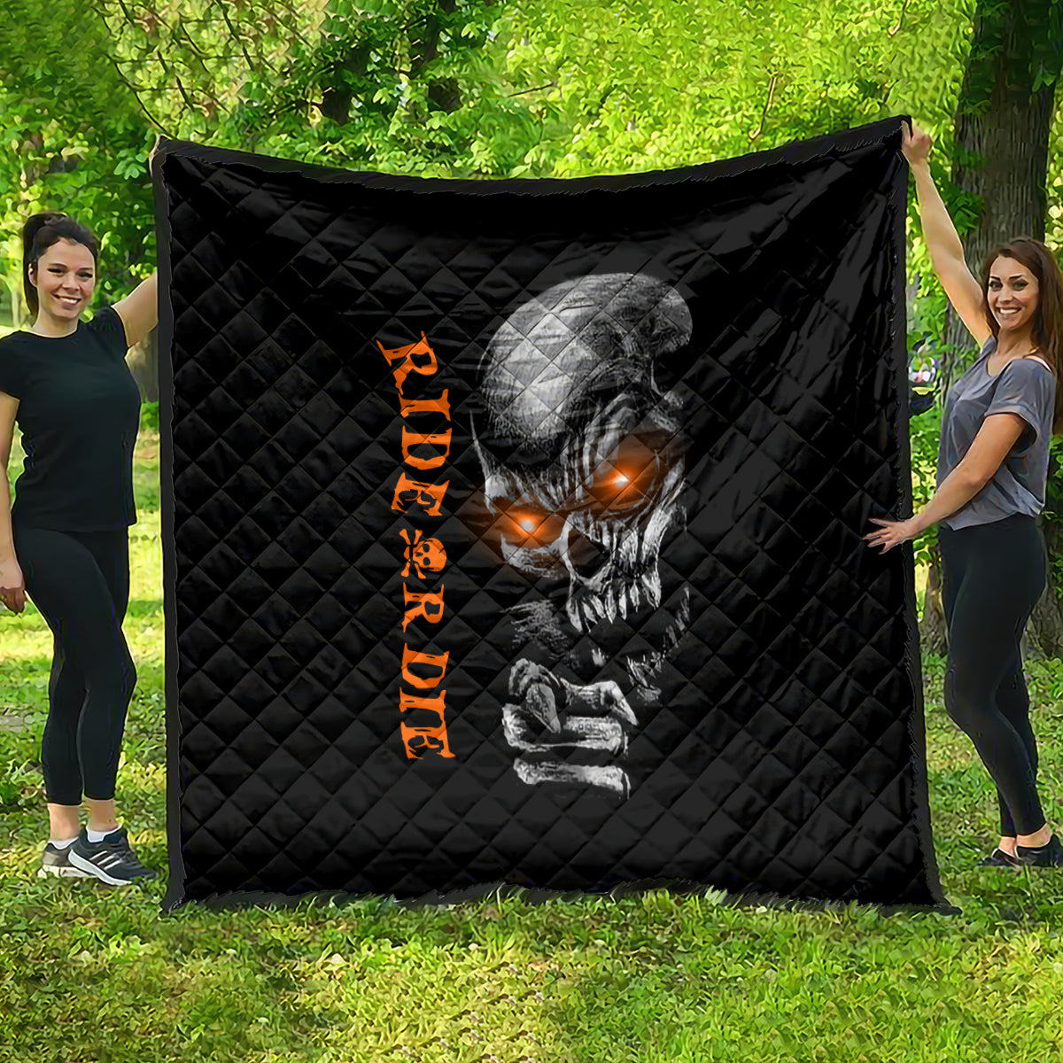 Skull Quilt Ride Or Die - Wonder Print Shop