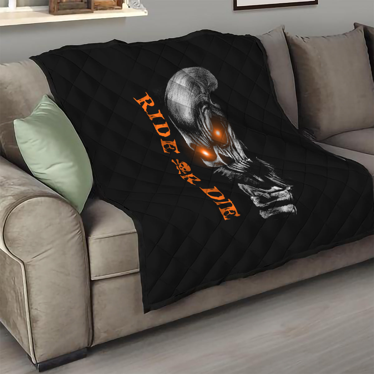 Skull Quilt Ride Or Die - Wonder Print Shop