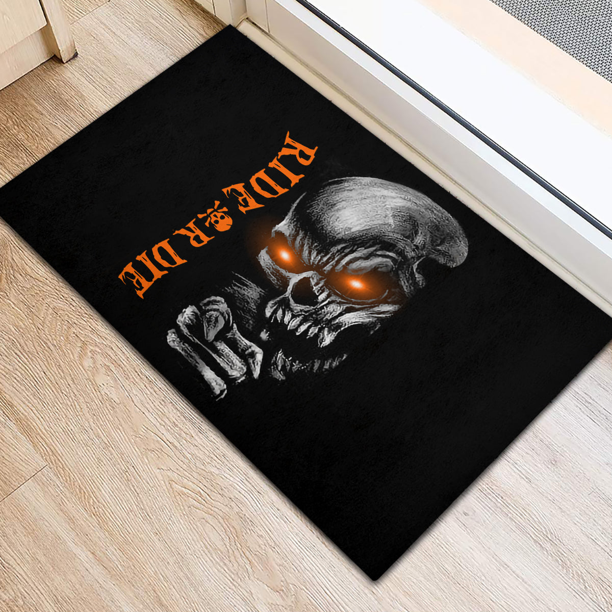 Skull Rubber Doormat Ride Or Die - Wonder Print Shop