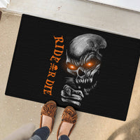 Skull Rubber Doormat Ride Or Die - Wonder Print Shop