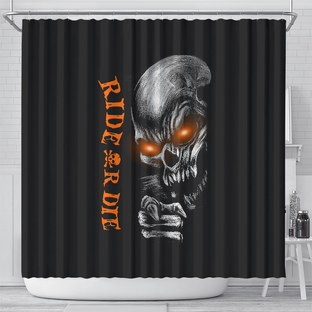 skull-shower-curtain-ride-or-die
