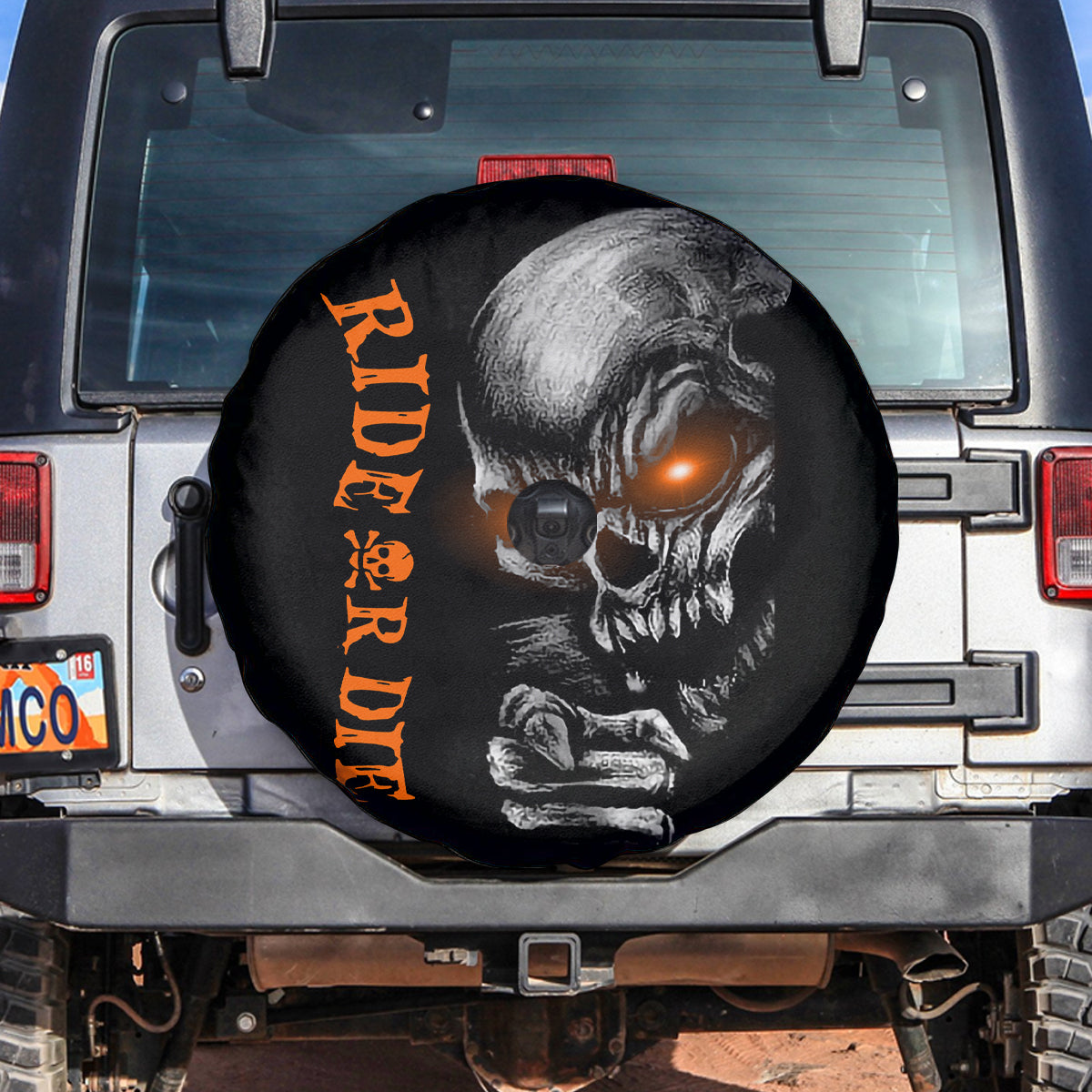 Skull Spare Tire Cover Ride Or Die - Wonder Print Shop