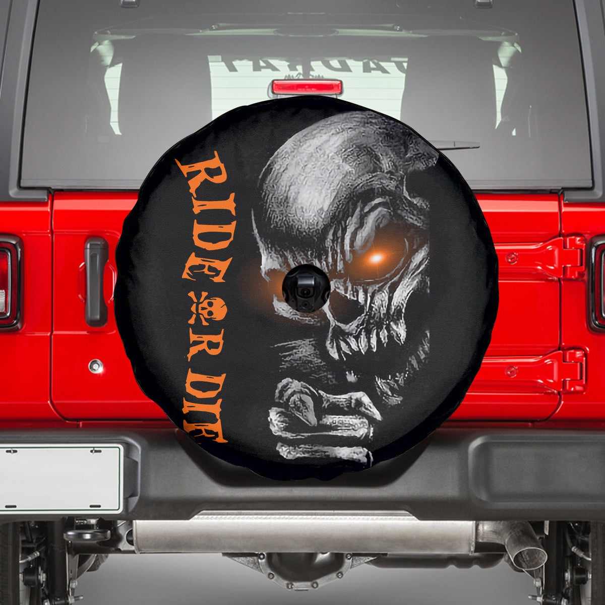 Skull Spare Tire Cover Ride Or Die - Wonder Print Shop