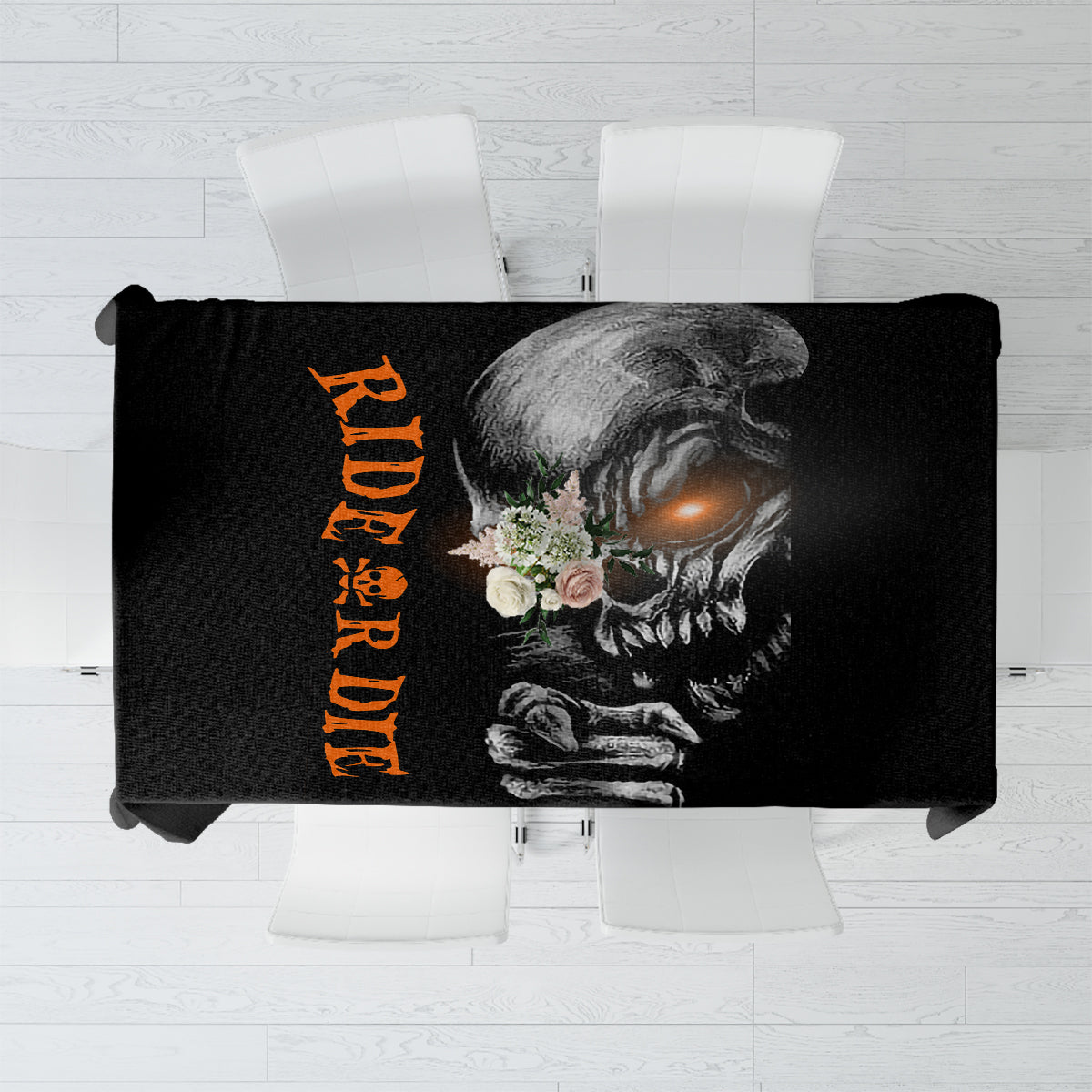 Skull Tablecloth Ride Or Die - Wonder Print Shop