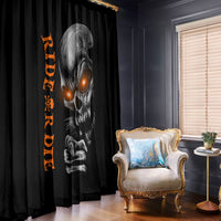 Skull Window Curtain Ride Or Die - Wonder Print Shop