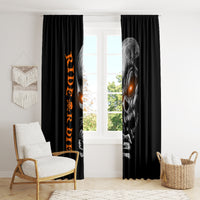 Skull Window Curtain Ride Or Die - Wonder Print Shop