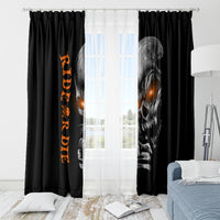 Skull Window Curtain Ride Or Die - Wonder Print Shop