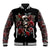 Skull Baseball Jacket Red Rose - Wonder Print Shop