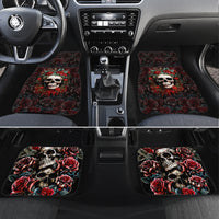 Skull Car Mats Red Rose - Wonder Print Shop
