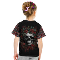 Skull Kid T Shirt Red Rose - Wonder Print Shop