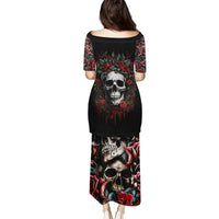 Skull Puletasi Red Rose - Wonder Print Shop