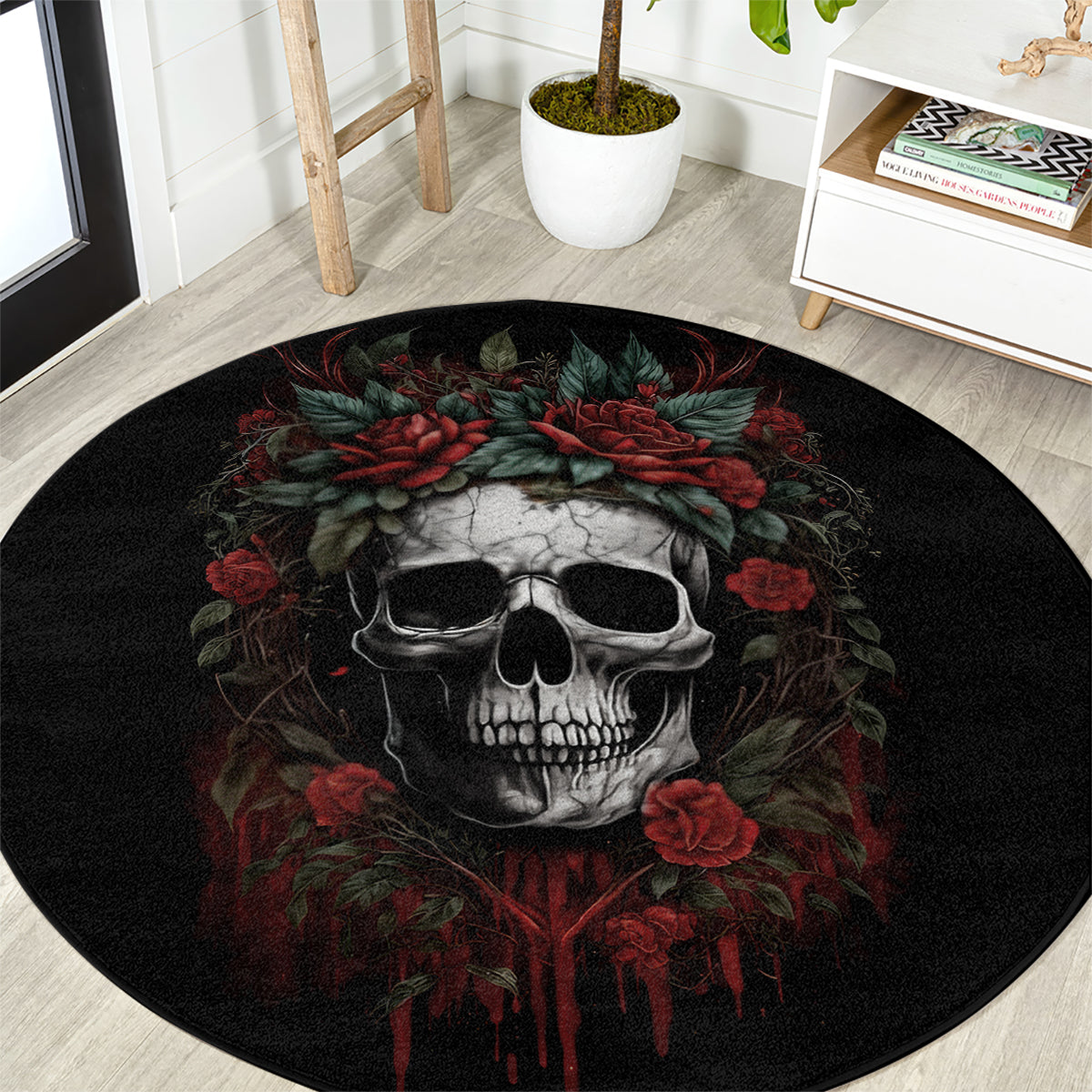 skull-round-carpet-red-rose