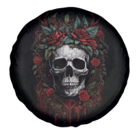 Skull Spare Tire Cover Red Rose - Wonder Print Shop