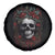 Skull Spare Tire Cover Red Rose - Wonder Print Shop
