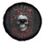 Skull Spare Tire Cover Red Rose - Wonder Print Shop
