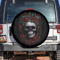 Skull Spare Tire Cover Red Rose - Wonder Print Shop