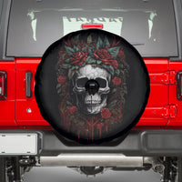 Skull Spare Tire Cover Red Rose - Wonder Print Shop