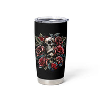 Skull Tumbler Cup Red Rose - Wonder Print Shop