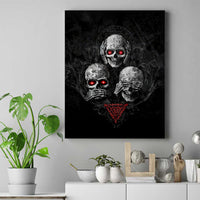 Skull Canvas Wall Art No See No Hear No Speak Evil - Wonder Print Shop