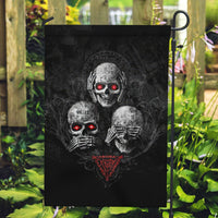 Skull Garden Flag No See No Hear No Speak Evil - Wonder Print Shop