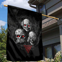 Skull Garden Flag No See No Hear No Speak Evil - Wonder Print Shop