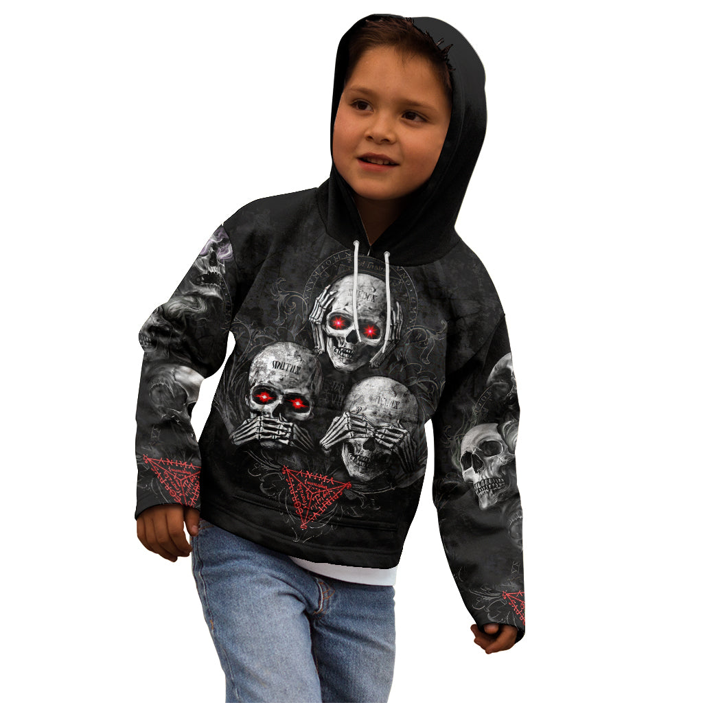 Skull Kid Hoodie No See No Hear No Speak Evil - Wonder Print Shop