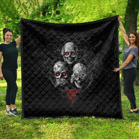 Skull Quilt No See No Hear No Speak Evil - Wonder Print Shop