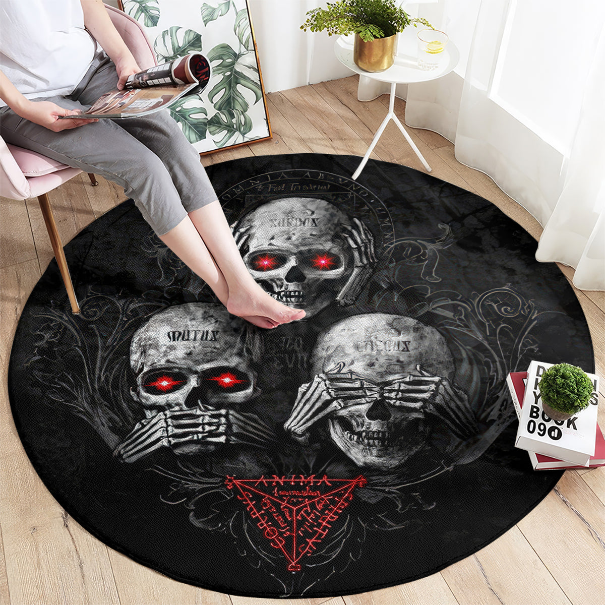 skull-round-carpet-no-see-no-hear-no-speak-evil