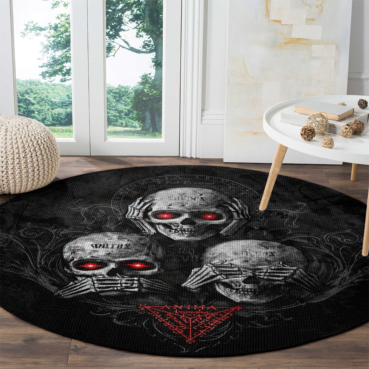 skull-round-carpet-no-see-no-hear-no-speak-evil