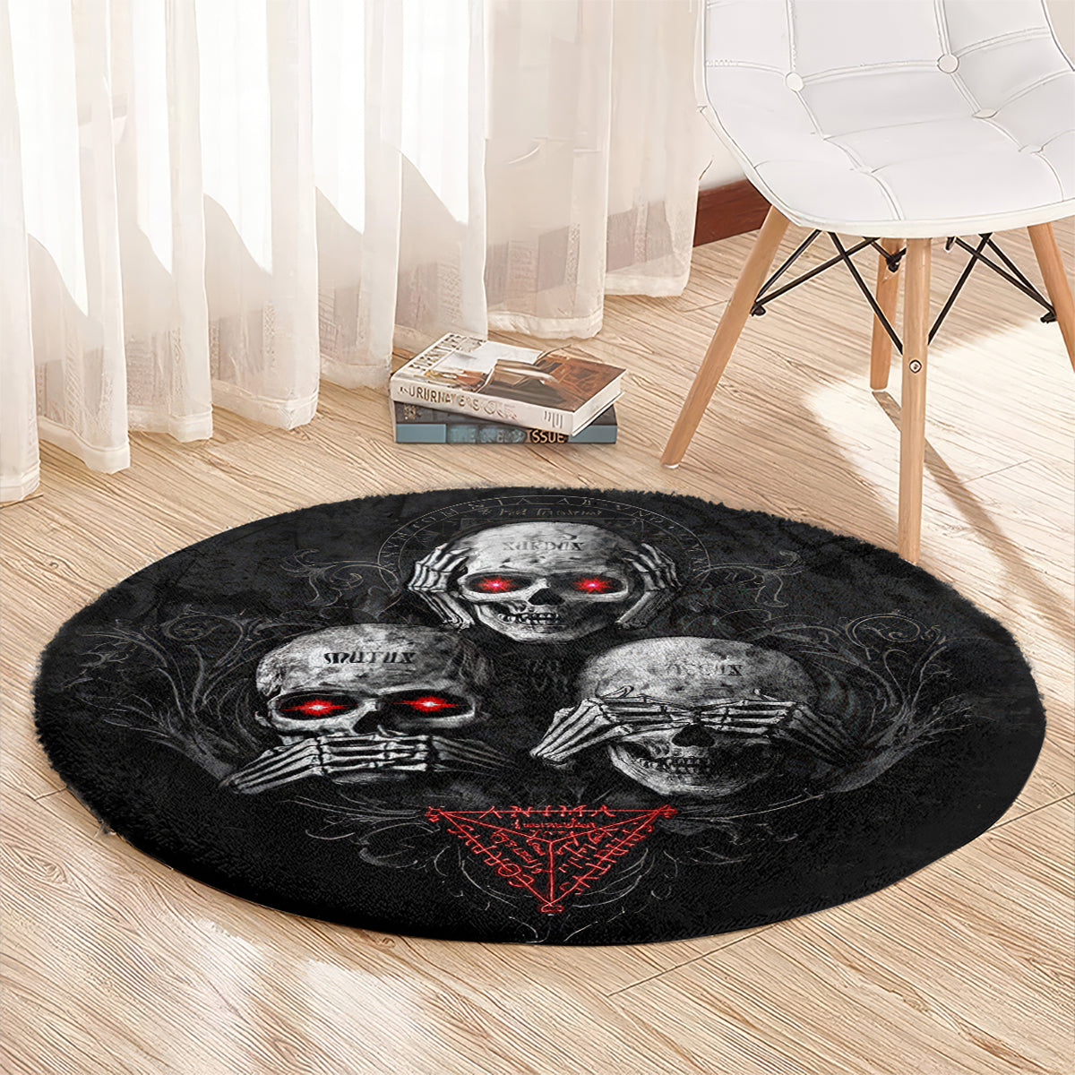skull-round-carpet-no-see-no-hear-no-speak-evil
